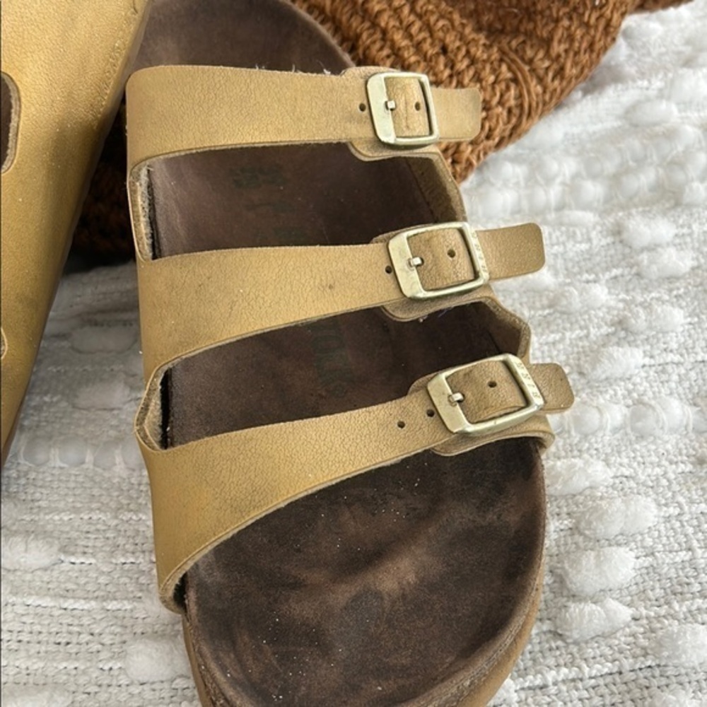 Birkenstock Vegan  Leather Tan Unisex Sandals